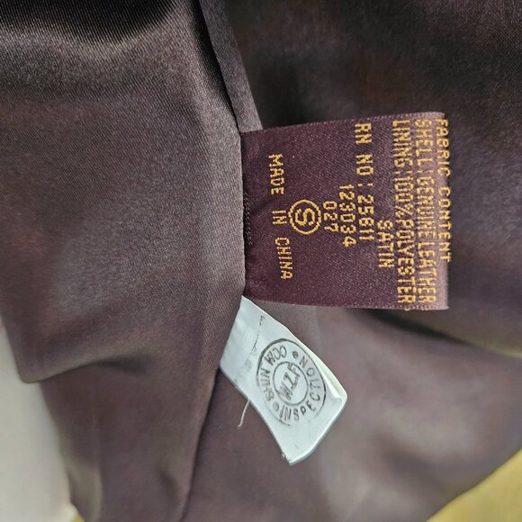 Vintage Guess Weathered Brown Leather Button Close Jacket Small - Picture 6 of 11